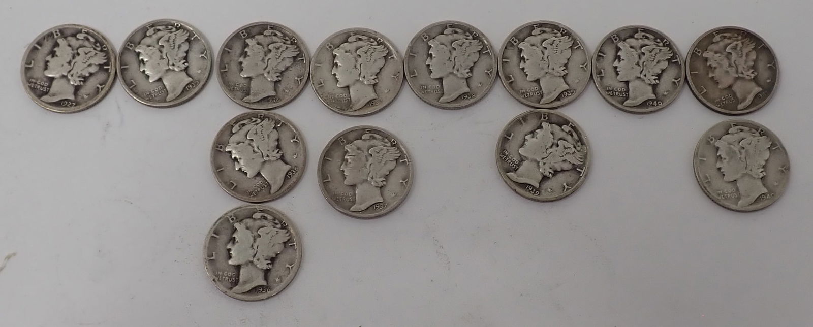 1927 - 1940 Mercury Silver Dimes (1 of 8)