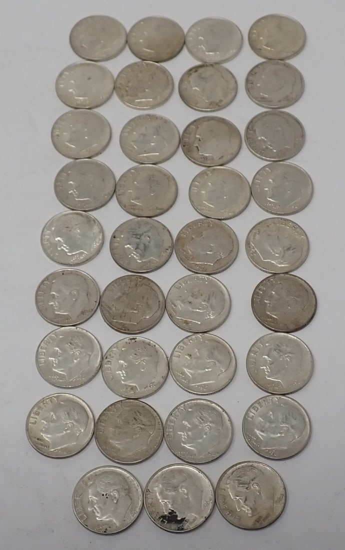 (35) 1964 Roosevelt Silver Dimes (1 of 7)