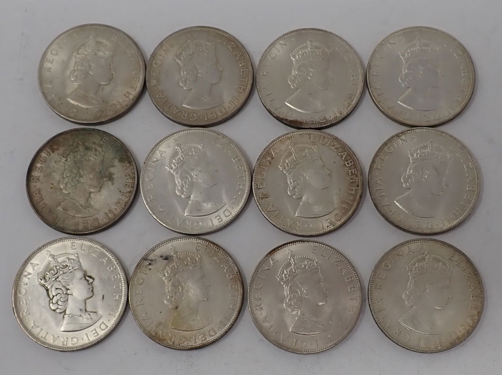 (12) 1964 Bermuda Silver Crown Coins (1 of 7)