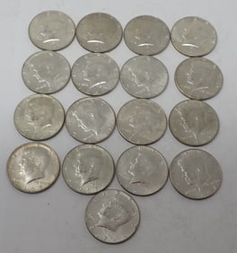 (17) 1967 Kennedy Clad Halves