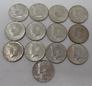 (13)1969 Kennedy Half Dollars