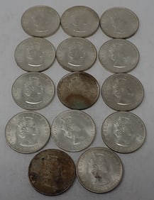 (14) 1964 Bermuda Silver Crowns
