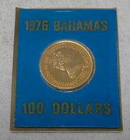 1976 Bahamas Independence $100 Gold Coin