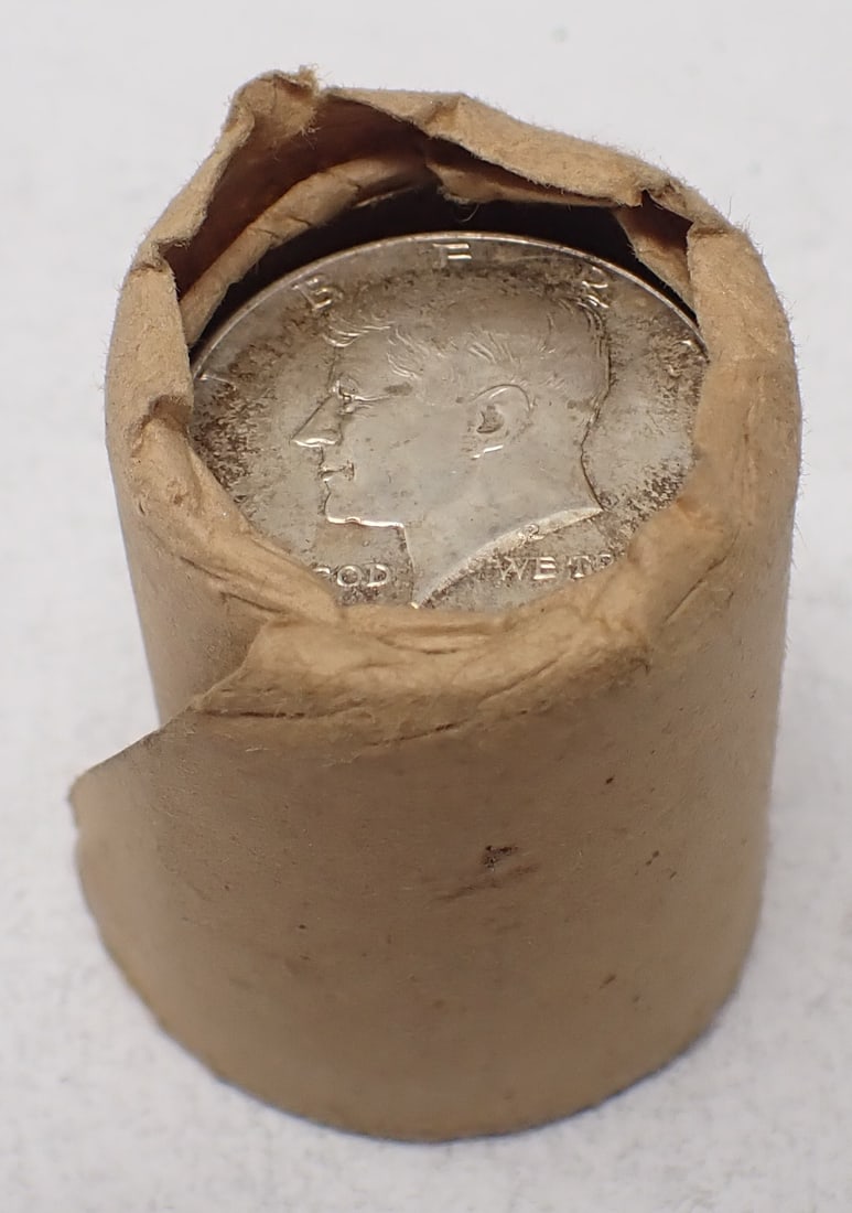 1964 Kennedy Silver Half Dollar Bank Roll (1 of 3)