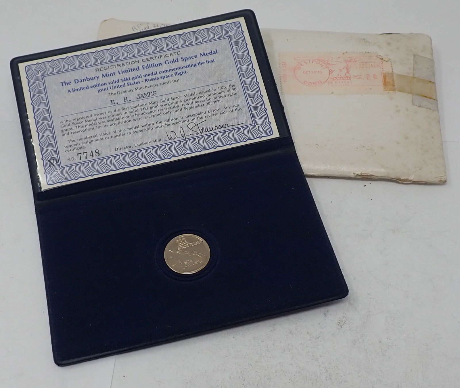 1975 Danbury Mint Gold Space Medal 14k (1 of 2)