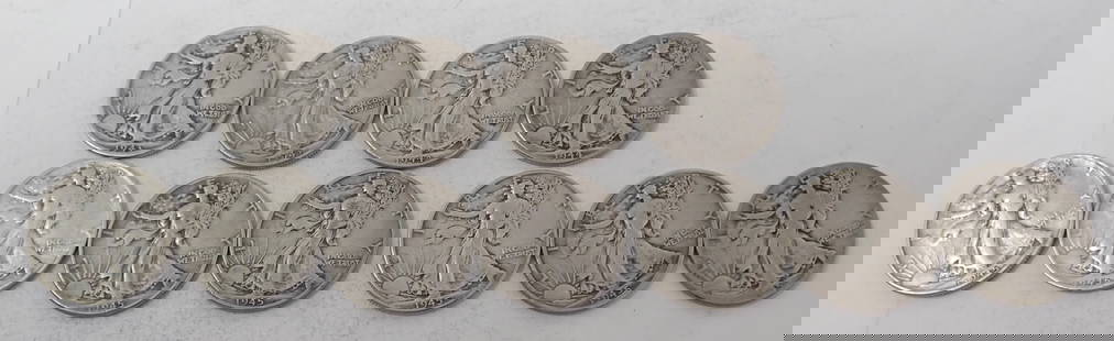 1944 & 1945 Walking Liberty Silver Half Dollars: Half Dollars - (7)1945 & (4)1944. Shipping available