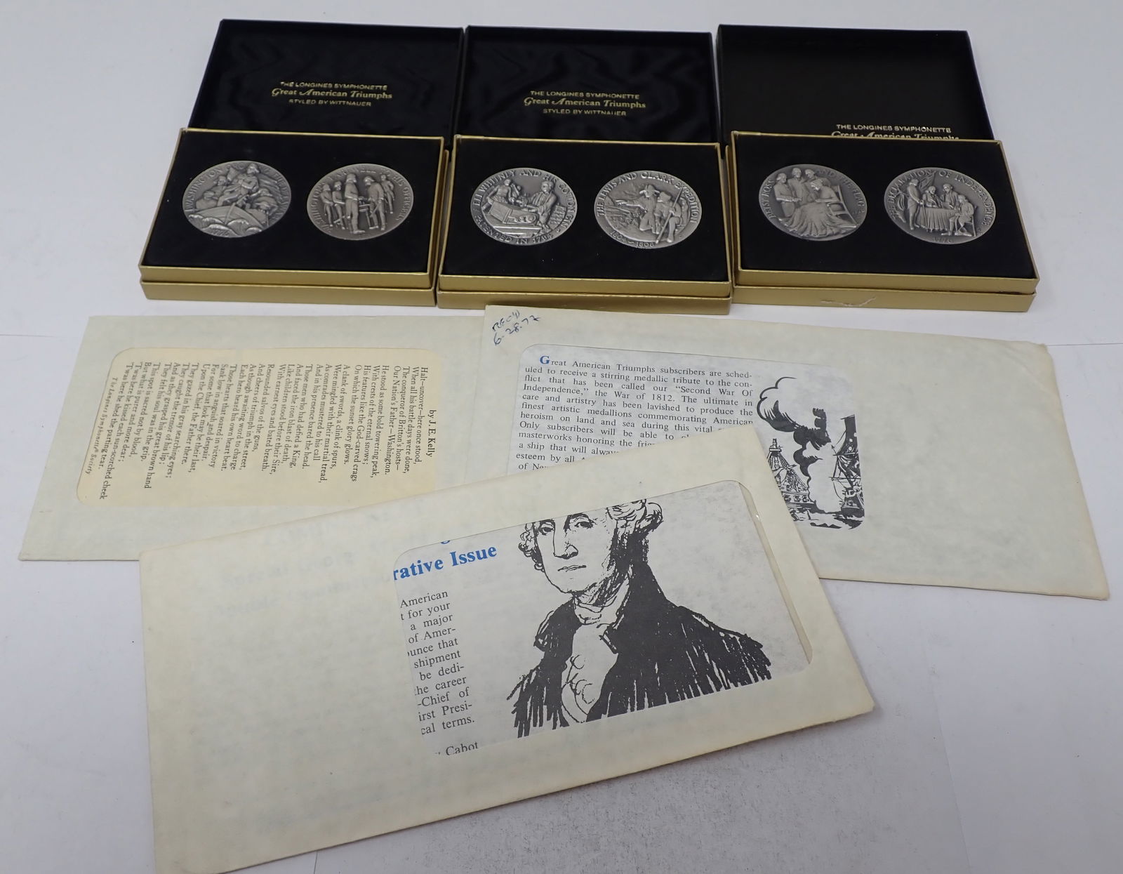 6 Longines Symphonette Silver Medals: Shipping available