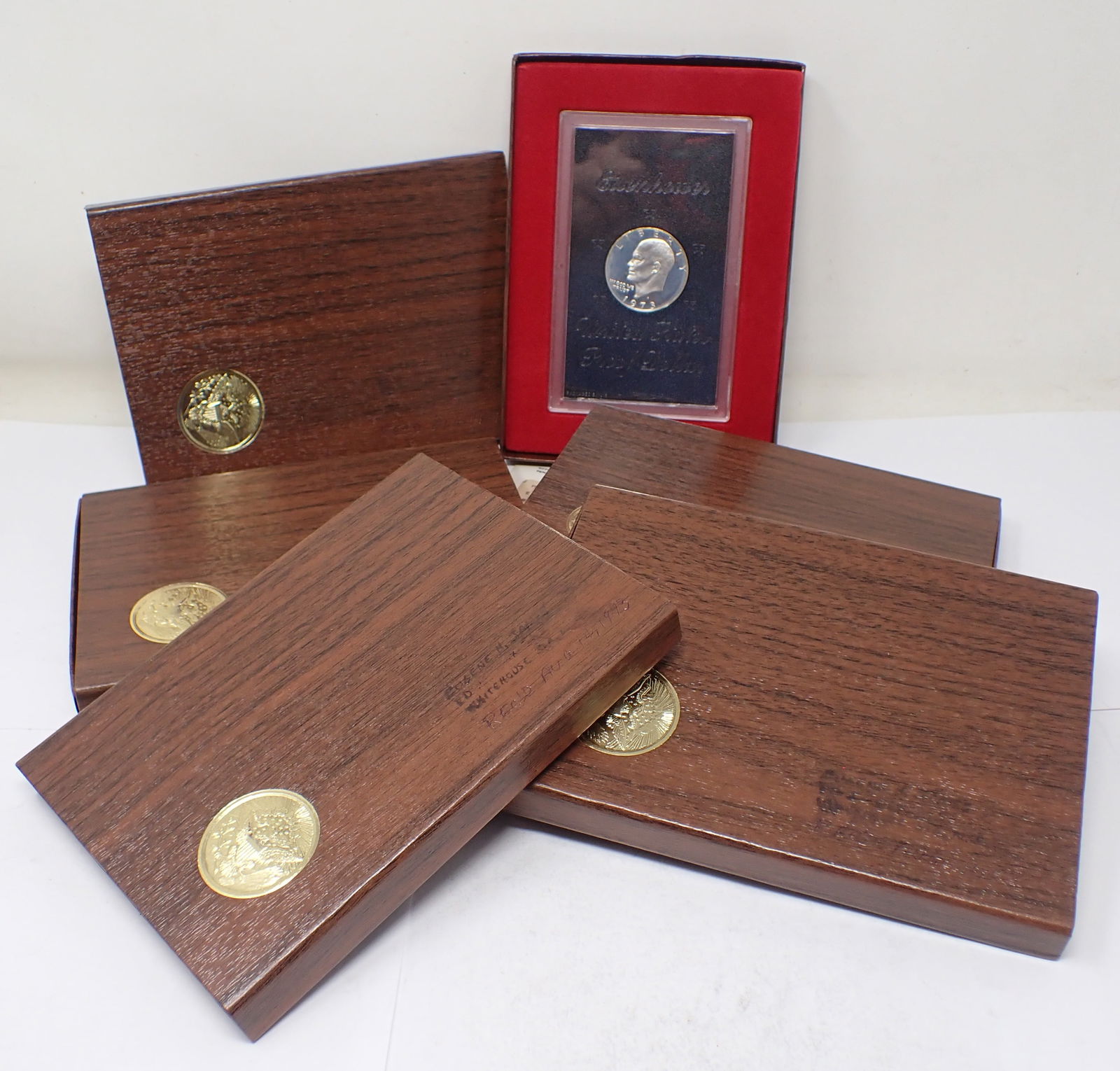 (5)1973 Eisenhower Silver Proof Dollars (1 of 3)