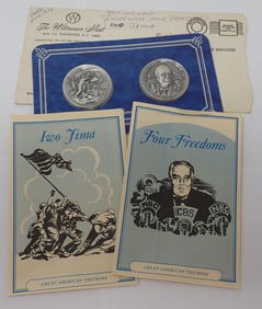 Wittnauer Mint Iwo Jima & Roosevelts Silver Medals