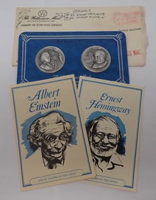 Wittnauer Mint Einstein & Ernst Hemingway Silver Medals