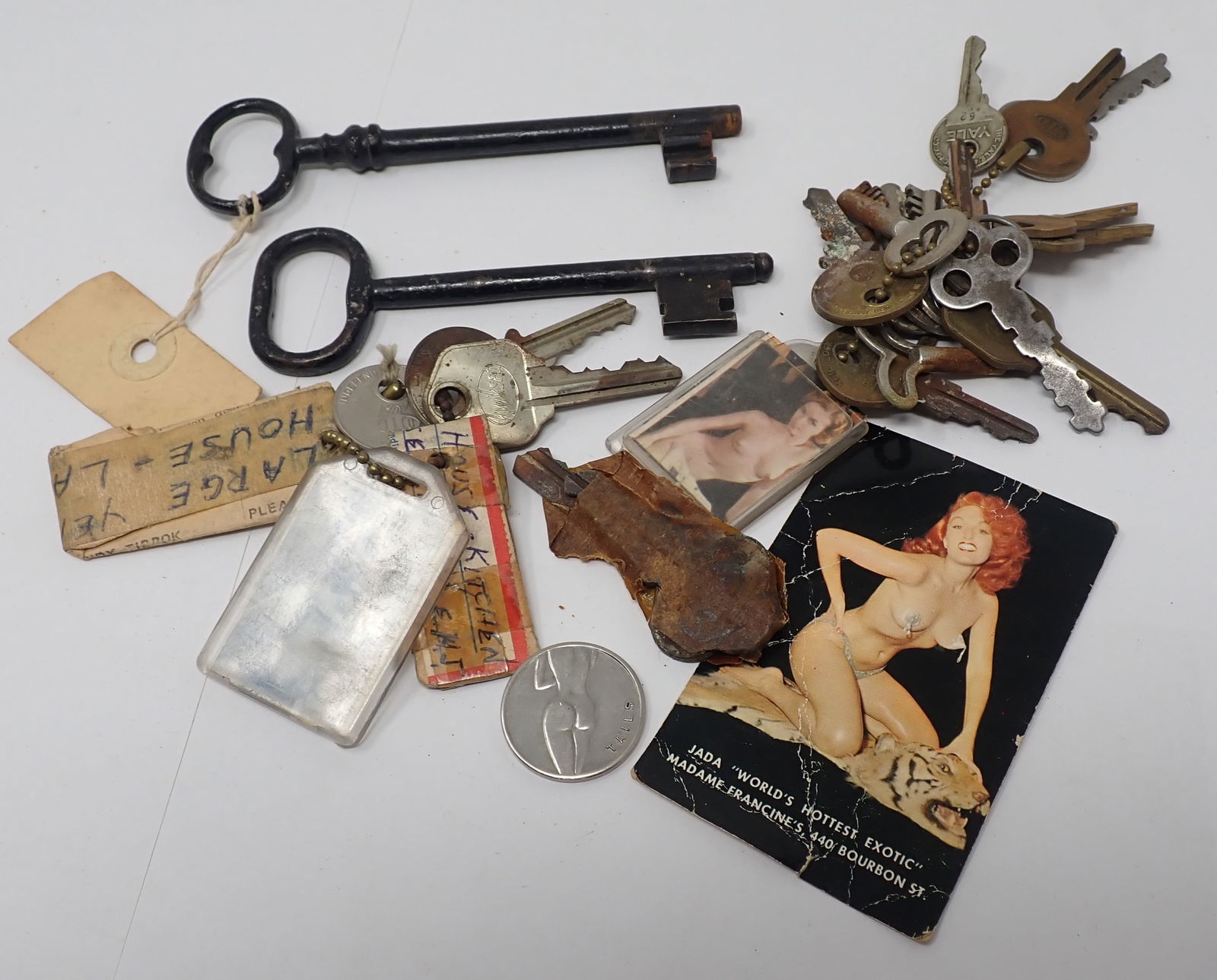 Keys incl Skeleton Keys & Nude Keychains: Largest is apprx 5" long. Shipping available