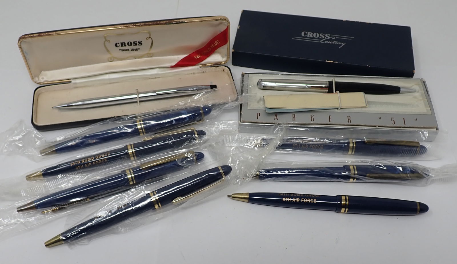 Parker 50 Lead Pencil ,34th Bomb Group Air Force & Cross Pens (1 of 5)