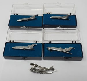 Airplane Tie Clasps