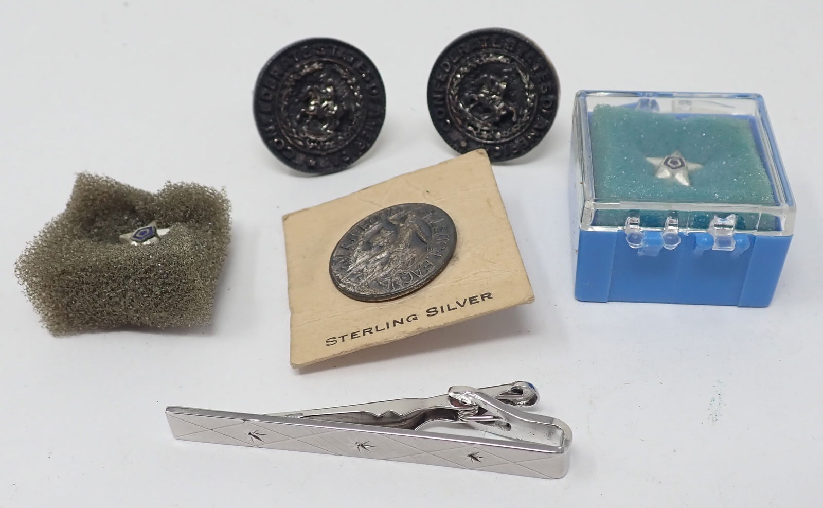 Sterling Silver Confederate States of America Cufflinks & Misc (1 of 8)