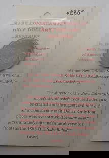 Confederate Half Dollar Copy: Shipping available