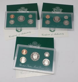 (3) 1995 United States Mint Proof Sets