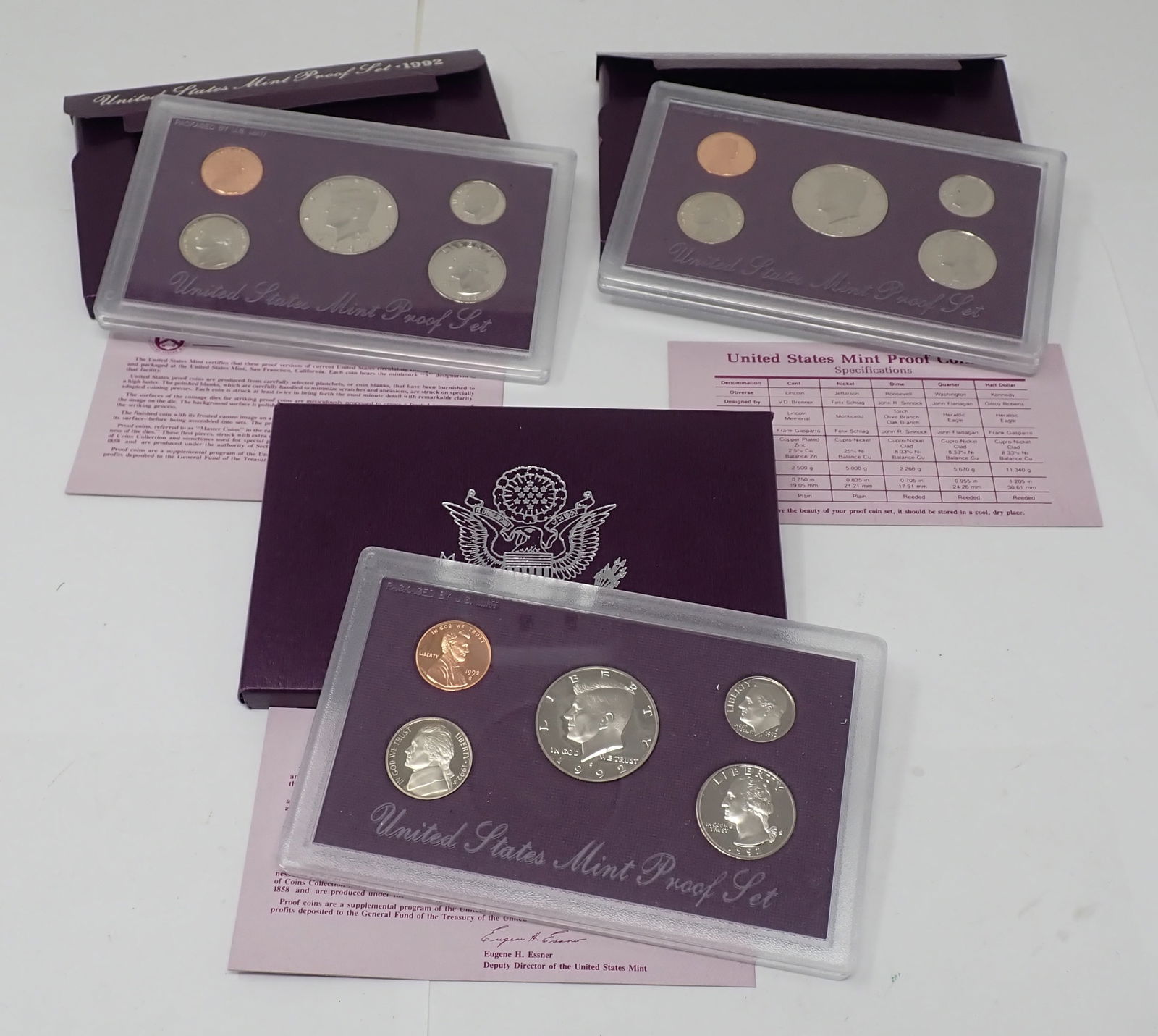 (3)1992 United States Proof Mint Sets (1 of 4)