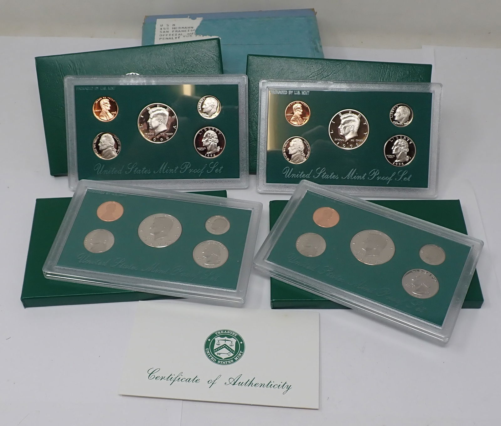 (4) 1996 United States Proof Mint Sets (1 of 5)