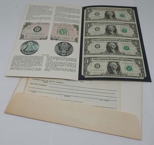 1985 Series Uncut Sheet Dollar Bills