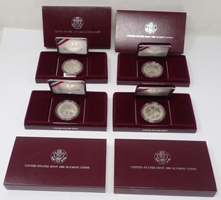 (4) 1988 United States Mint Olympic Coins