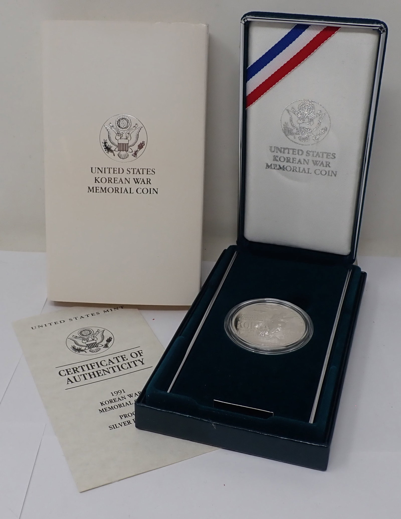United States Korean War Memorial Coin Silver: 1991 Silver Proof Coin - Shipping available