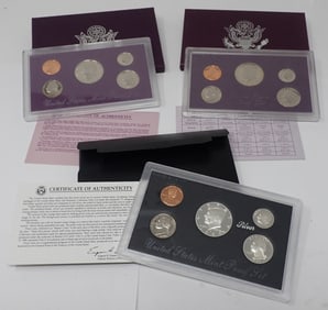 1992 Silver Proof Set 1986 1991 Proof Sets