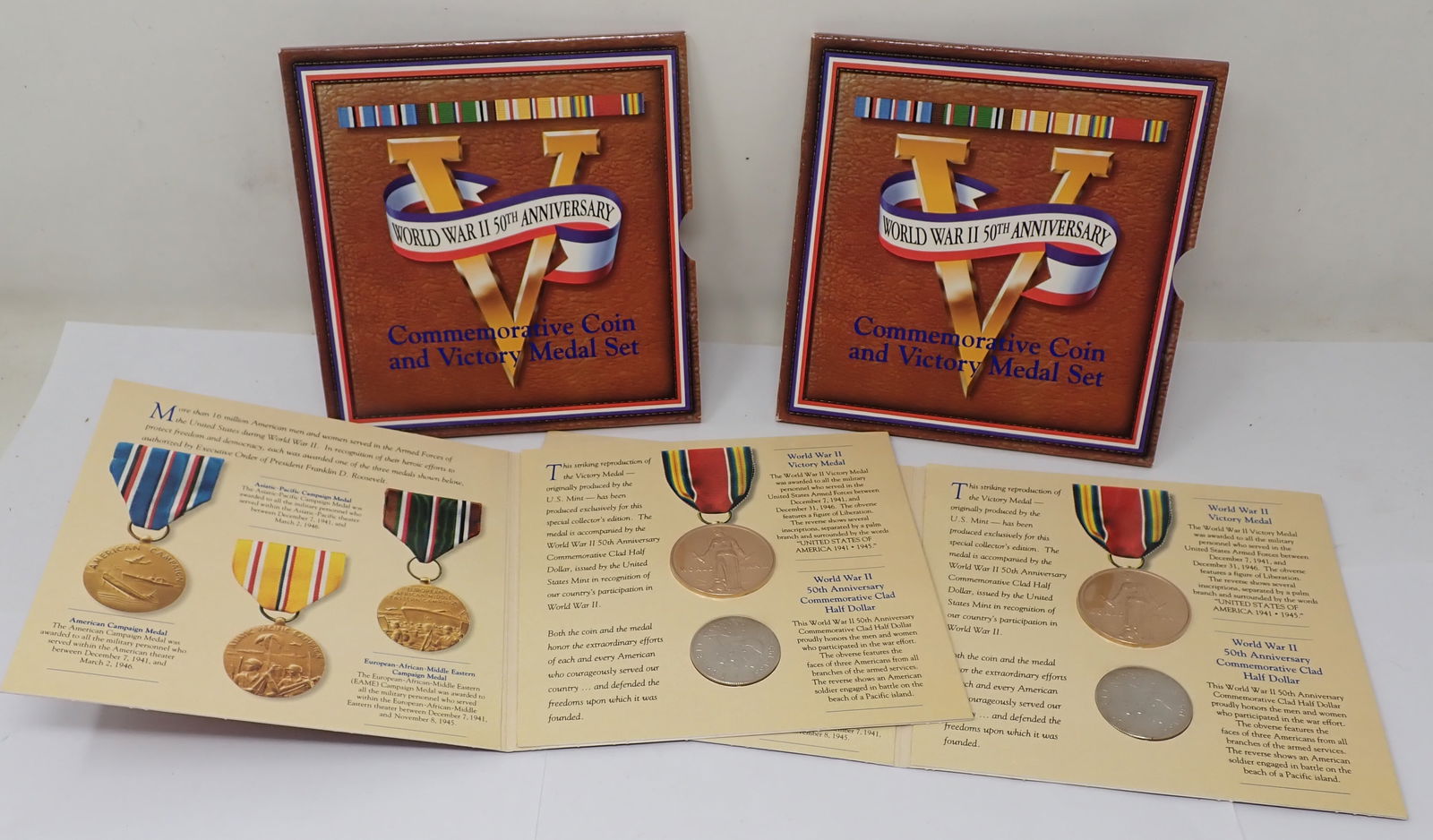 World War II 50th Anniversary Coin & Medal Sets (1 of 4)