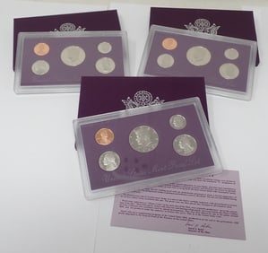(3) 1993 United States Mint Proof Sets