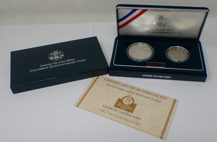 1992 Columbus Quincentenary Two Coin Proof Set