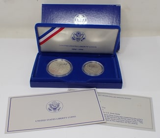 1986 Liberty Silver Dollar & Half Dollar