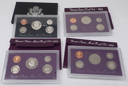 1984 1988 1990 1992 United States Proof Sets
