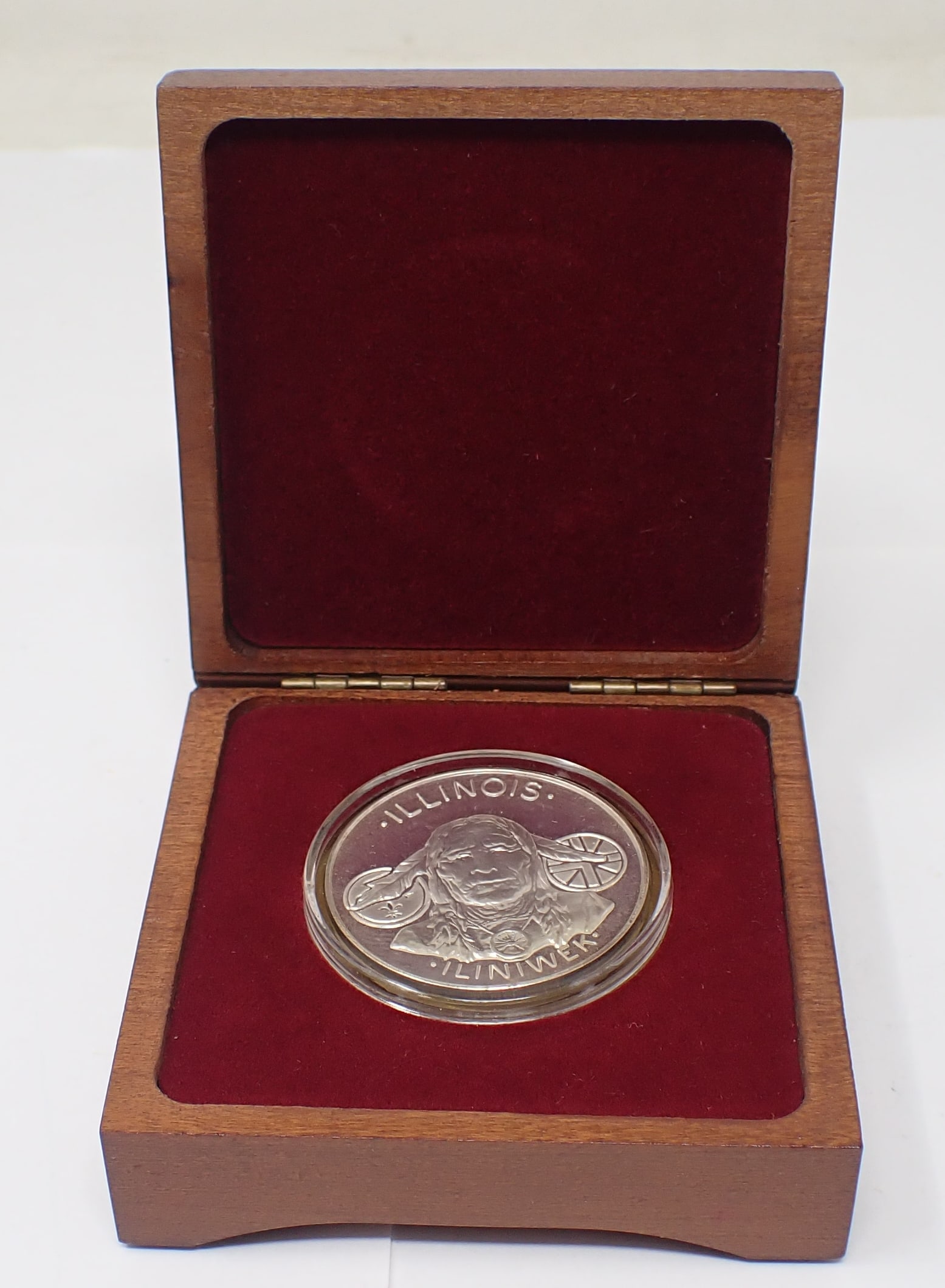 1973 Illinois Iliniwek Sterling Silver Medallion (1 of 5)