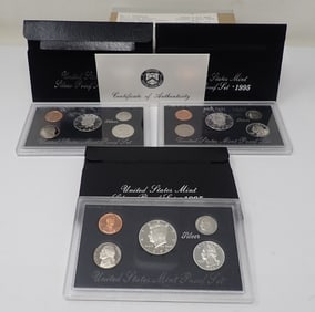 (3) 1995 S United States Mint Silver Proof Sets