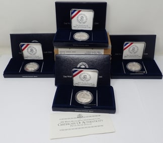 (4) 1992 White House 200th Anniversary Silver Dollars