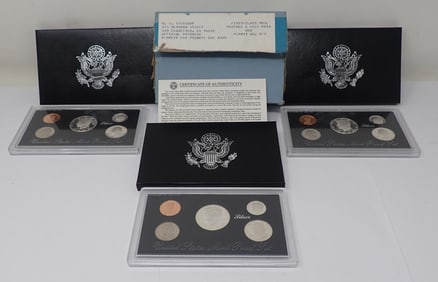 (3) 1992 United States Mint Silver Proof Sets