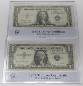 1935 F 1957 A $1 Silver Certificates
