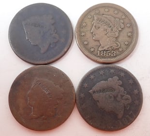 Large One Cents incl 1853