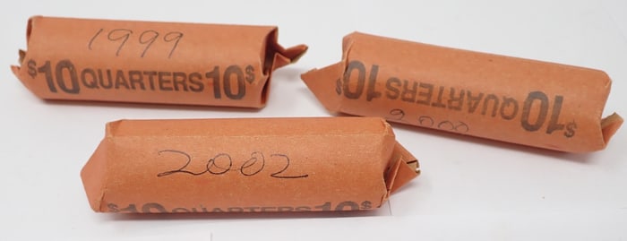 1999 2000 2002 Rolls of Quarters