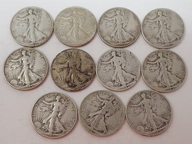 1945 & 1946 Walking Liberty Silver Half Dollars