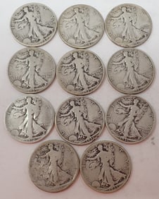 1918-1941 Walking Liberty Silver Half Dollars