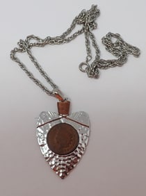 1902 Indian Head Cent Pendant and Chain
