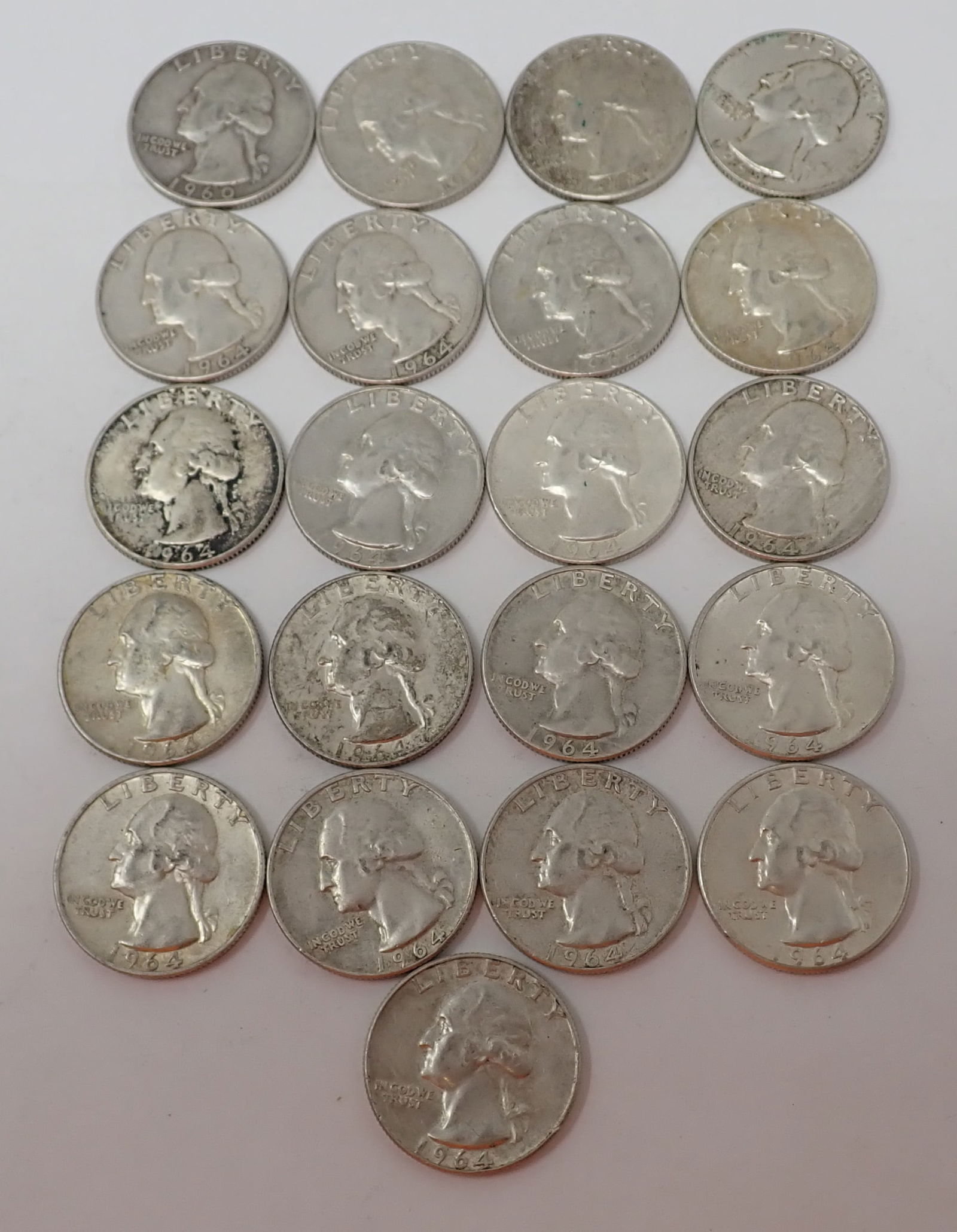 (21)1960's Washington Silver Quarters (1 of 3)