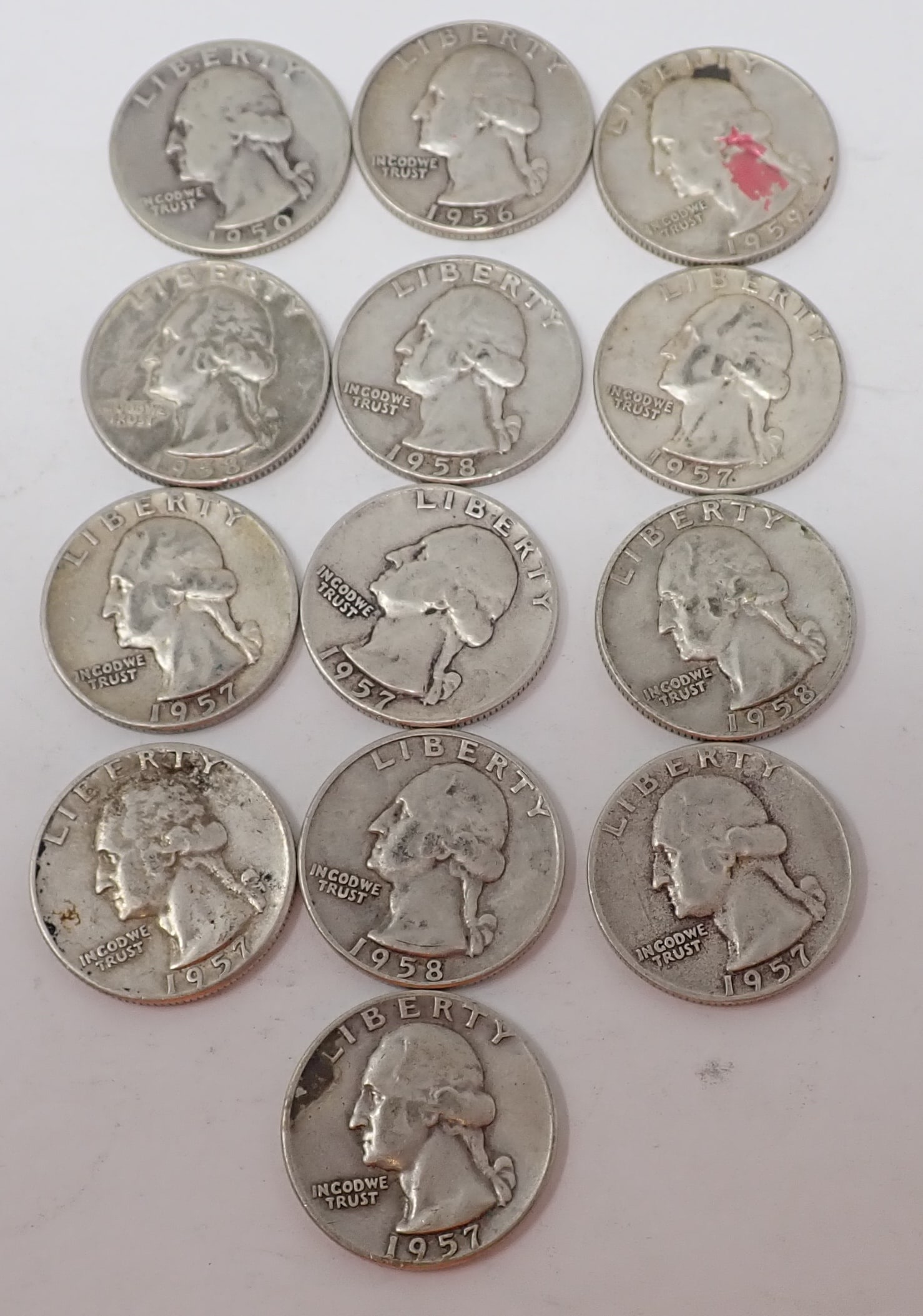 (13)1950's Washington Silver Quarters (1 of 4)