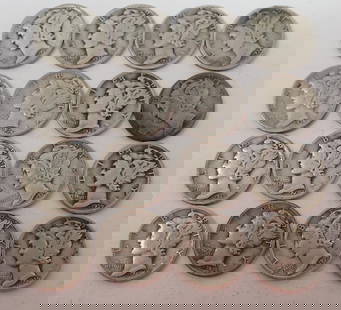 (16) 1934-1939 Mercury Silver Dimes: There are (3)1934, (1)1935, (1)1936, (1)1938, (10)1939. Shipping available.