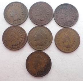 Inidian Head Pennies / Cents 1896-1909