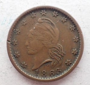 1863 Army Navy Civil War Token