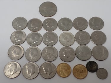 Kennedy Halves Jefferson Dollar & Misc Coins