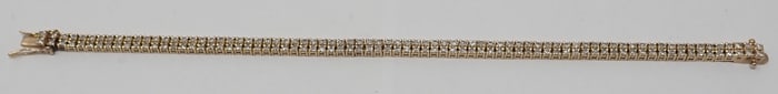 Gold and Diamond Tennis Braclet