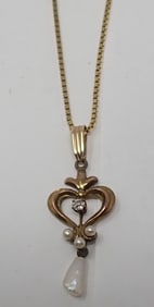 Gold Chain with Early Pendant