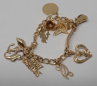 Gold Charm Bracelet